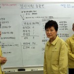 Korean President Bak Geun-hye (centre)